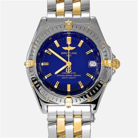 breitling two tone chronometre automatic.